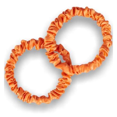 Pilō | Silk Hair Ties - Pop of Orange 100% Шёлковые резинки для волос 2 шт